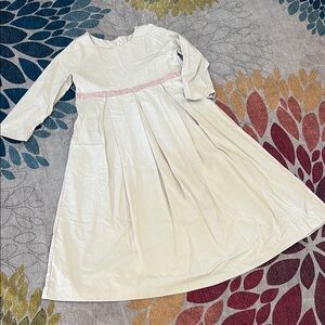 Korean designer Feitumei Cream Cotton canvas pick stitch Dress S